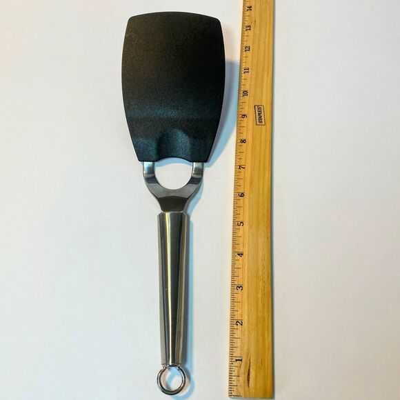 Oneida Flexible Nylon Solid Spatula Turner Flipper Stainless Rounded Handle 12” - Picture 1 of 6